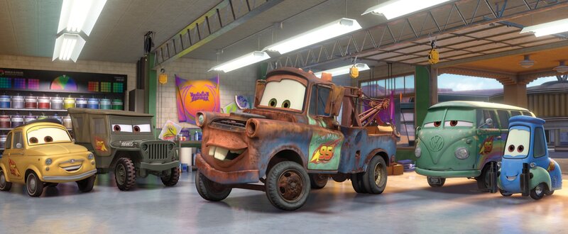 (L-R) Luigi, Sarge, Mater, Fillmore, Guido – Bild: Disney Channel