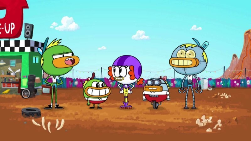 L-R: SwaySway, Buhduece, Ketta, Breadbots – Bild: Nicktoons UK