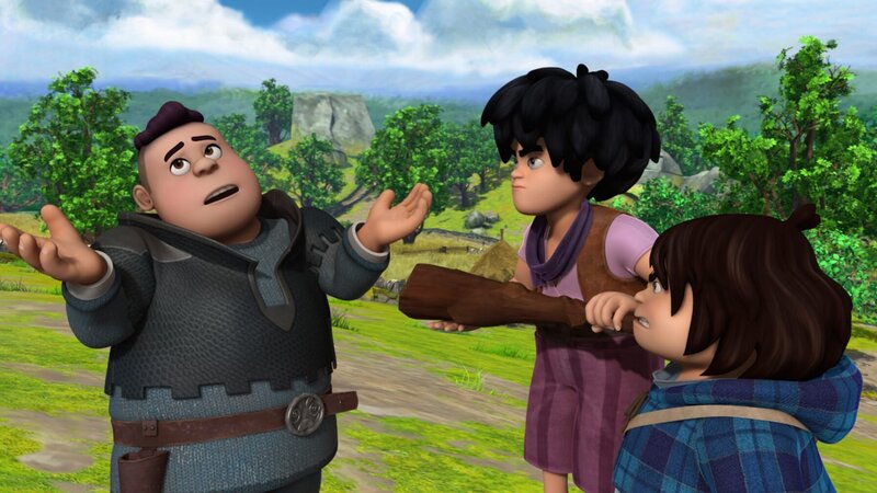 Ralf, der Sohn des Sheriffs, tut nur seine Pflicht. So zumindest entschuldigt er seine Taten vor Little John und Tuck. – Bild: ZDF