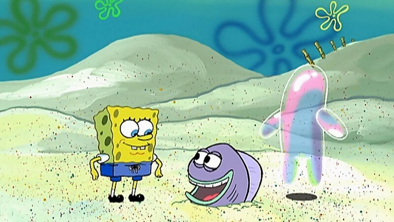 SpongeBob (l.), Bubble Buddy (r.) – Bild: ANNÉE Viacom International Inc. Tous droits réservés. Nickelodeon, Bob l’éponge et tous les autres titres, logos et personnages qui y sont associés sont des marques de commerce de Viacom International inc. Créé par Stephen Hillenburg.