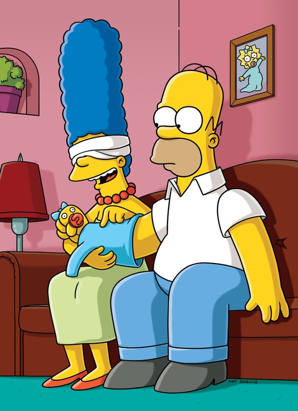 Homer (r.) muss sich so einige Tricks einfallen lassen, denn Marge (l.) soll auf keinen Fall merken, dass er die kleine Maggie beim Einkaufen „verloren“ hat ?. – Bild: Twentieth Century Fox Film Corporation