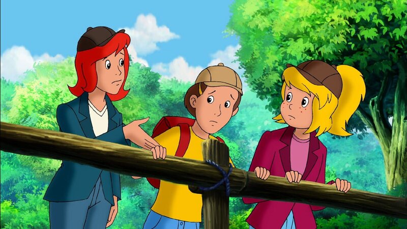 Bibi, Tina und Nadja suchen Nafari, die aus Versehen auf eine Pferdeauktion gebracht wurde. – Bild: ZDF und Kiddinx – Berlin