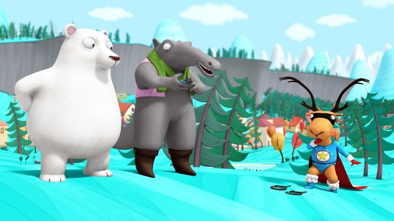 Super-Edgar weicht vorsichtig vor den neuen Funktionen seiner Antriebsschläger zurück. – Bild: NDR/​Autour de Minuit Productions/​France Télédvisions/​Borderline Films