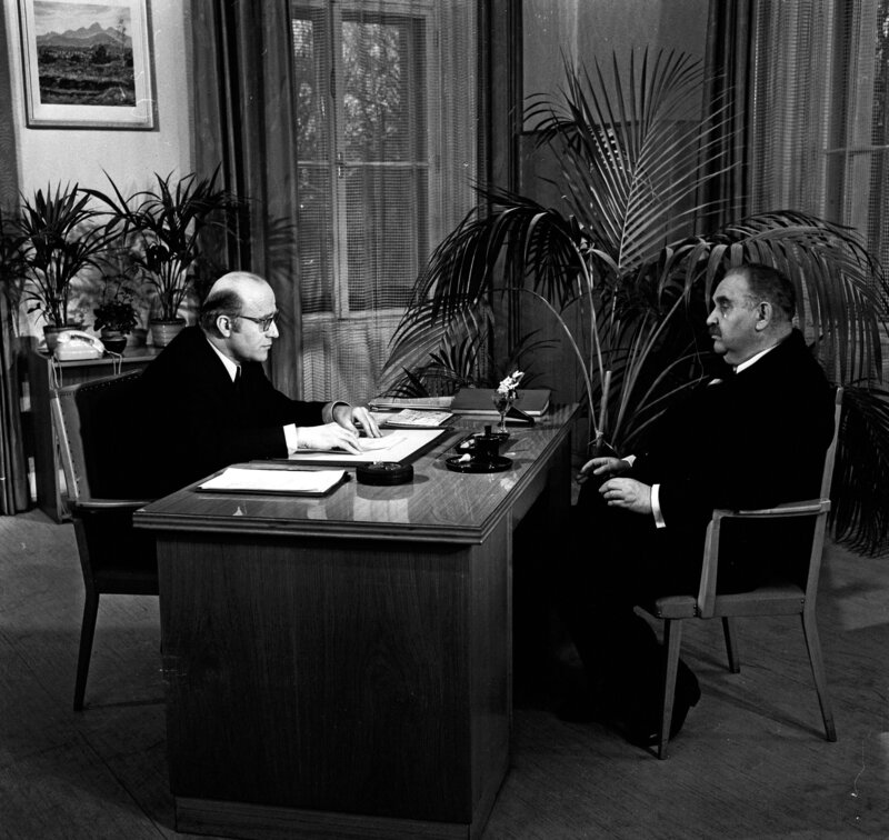 Edd Stavjanik, Fritz Eckhardt. – Bild: ORF