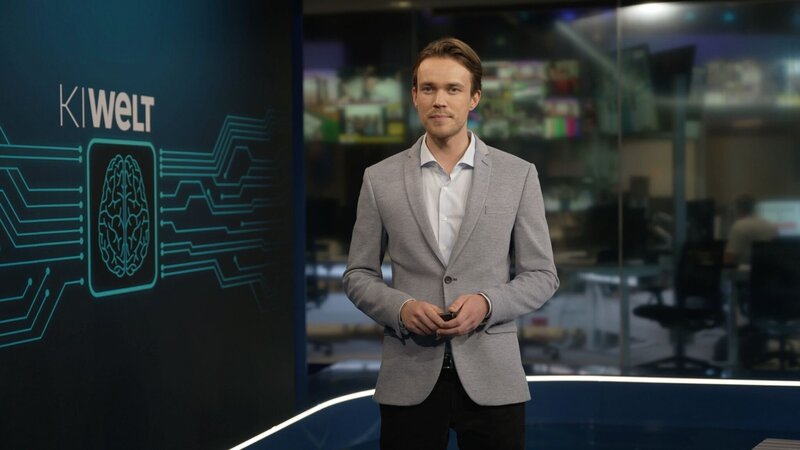 Die Moderation der Sendung übernimmt ein Avatar. Modell für diesen stand WELT-Reporter Paul Klinzing. – Bild: Welt