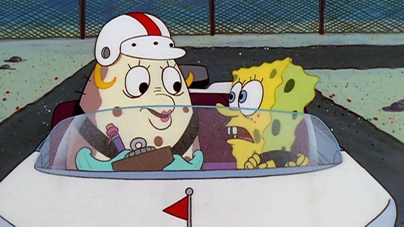 L-R: Mrs. Puff, SpongeBob – Bild: ANNÉE Viacom International Inc. Tous droits réservés. Nickelodeon, Bob l’éponge et tous les autres titres, logos et personnages qui y sont associés sont des marques de commerce de Viacom International inc. Créé par Stephen Hillenburg.