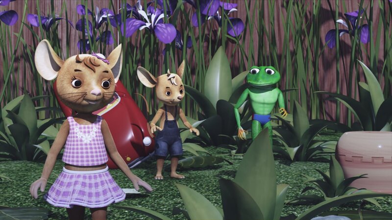 Hoffentlich ist Käfer Ludwig bei dem Unfall mit dem Cabrio nichts passiert! Naya, Jo und Caruso suchen ihn überall. – Bild: ZDF und scopas medien