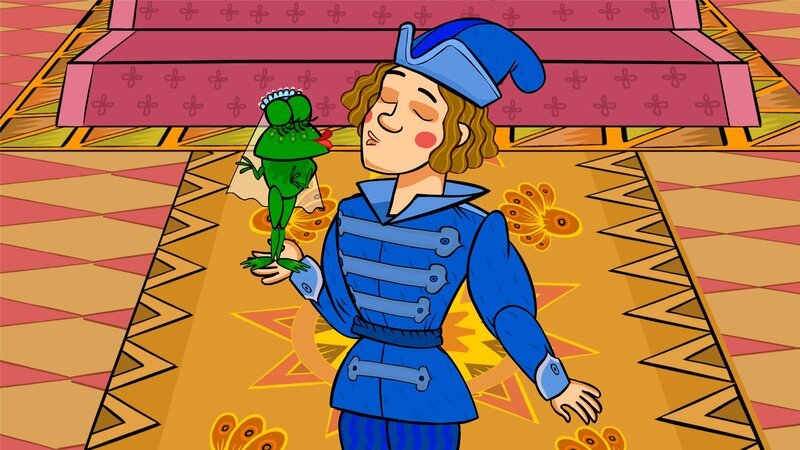 Prinz Ivan und das Froschmädchen küssen sich. – Bild: KiKA/​Animaccord LTD
