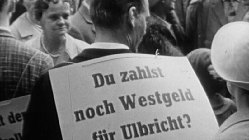 Aufruf zum S-Bahn-Boykott , 1961. – Bild: ZDF und rbb2018