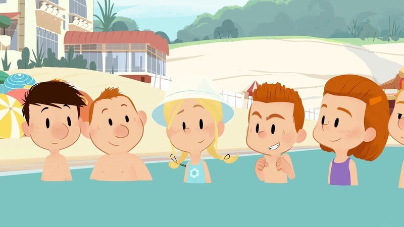 Für Nick und seine Freunde steht ein Schwimmkurs auf dem Programm. – Bild: SWR/​MEDIA VALLEY/​BELVISION/​Le Petit Nicolas