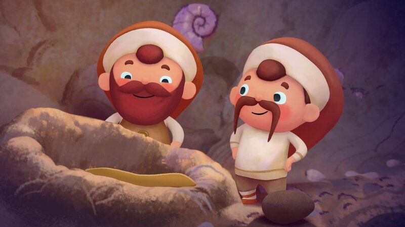 Die Lutken sind winzige Wesen, die in den Lausitzer Höhlen leben und gerne Brot backen. – Bild: rbb/​MDR/​NDR/​BlauePampelmuse