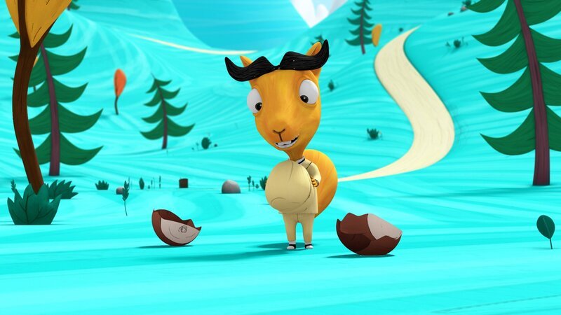 Dank der Macht des Schnurrbarts kann Bernhard seine Nuss knacken. – Bild: NDR/​Autour de Minuit Productions/​France Télédvisions/​Borderline Films