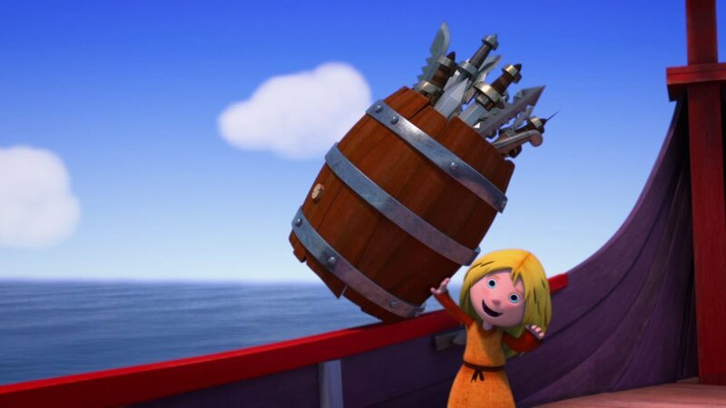 Ylvi macht den Piraten das Leben schwer. – Bild: ZDF/​studio100media