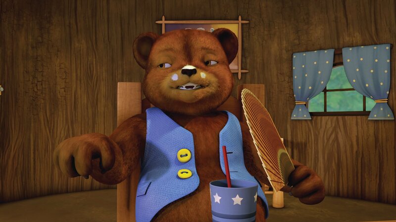 Bär ist es viel zu heiß, um spielen zu gehen. – Bild: KiKA/​Nelvana Limited/​Infinite Frameworks Pte Ltd.