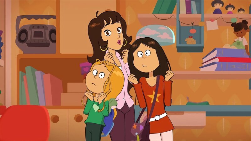 Wendy, Mama und Marine versuchen zu verheimlichen, dass sie eine große Shopping-Tour planen. – Bild: NDR/​Bamboo Production/​Samka Productions