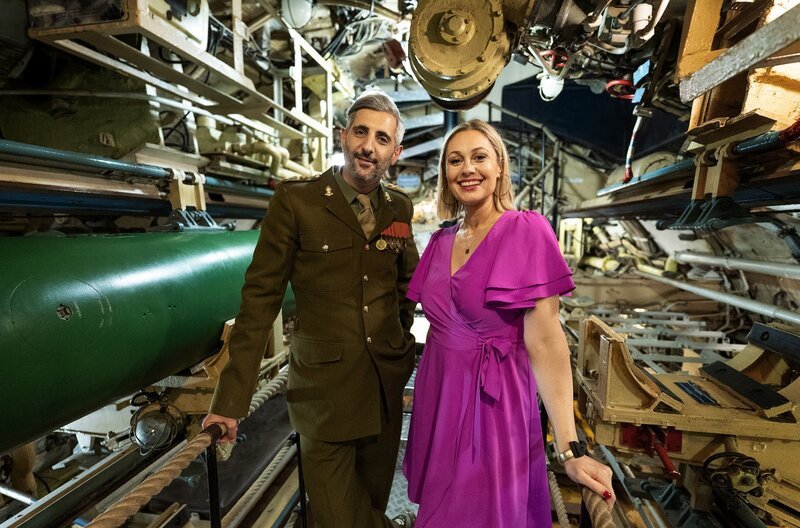 Michel Abdollahi und Ruth Moschner. – Bild: NDR/​Marc Huth