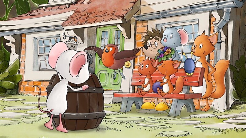 Tilda möchte ein schönes Gruppenbild machen, aber das ist gar nicht so leicht! – Bild: KiKA/​Mideu Films