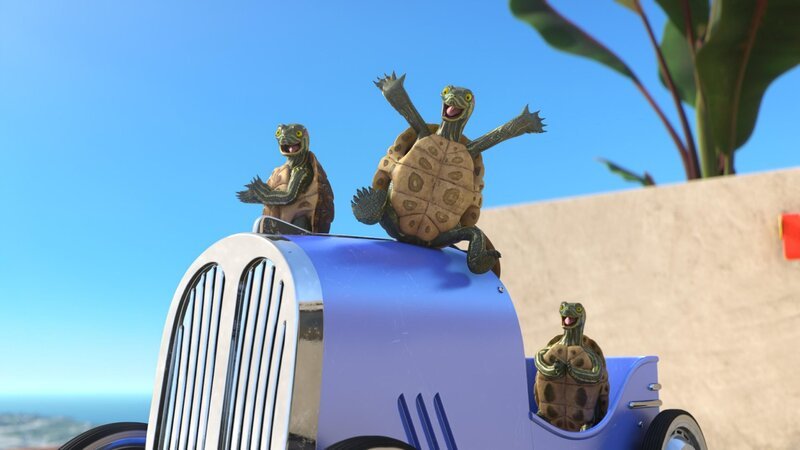 Steckt das Schildkröten-Trio womöglich hinter dem Schlüssel-Klau? – Bild: SUPER RTL / Polizeihund Mike Steckt das Schildkröten-Trio womöglich hinter dem Schlüssel-Klau? – Bild: SUPER RTL / Polizeihund Mike