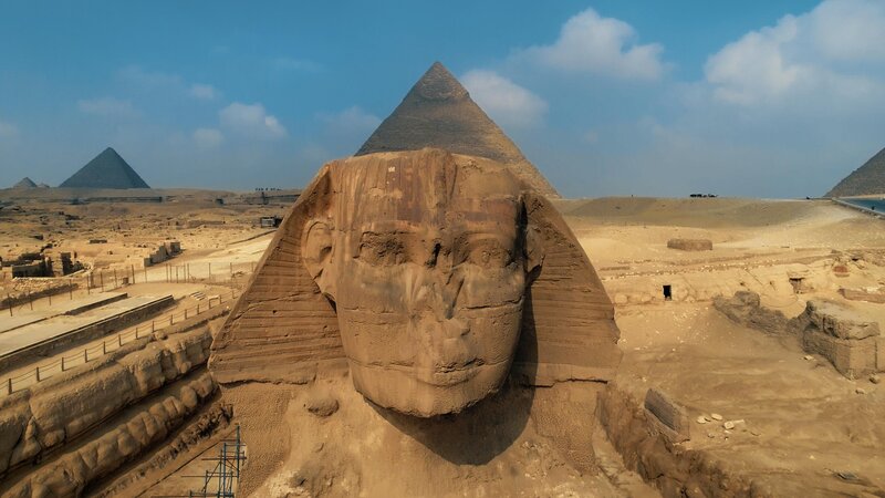 Die Sphinx von Gizeh  +++ – Bild: RTL /​ Label News /​ Geheimnisse des Pyramidenbaus