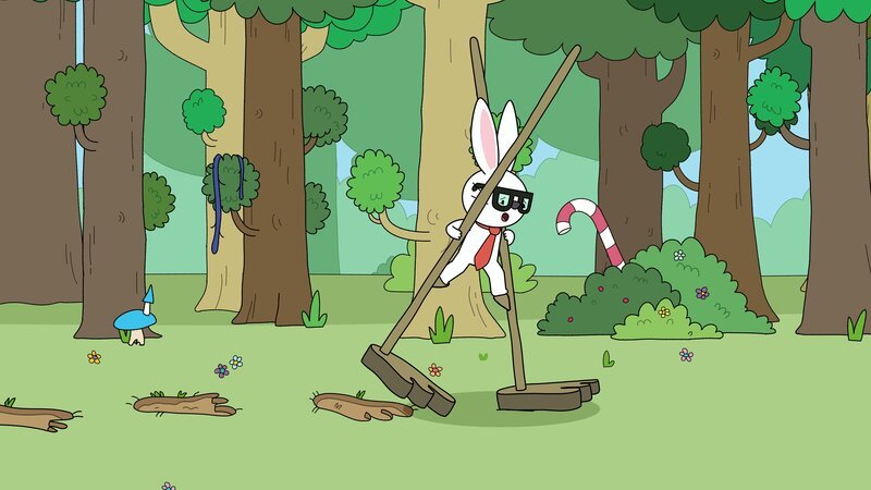 Der Vorsitzende des Rat des Glücks hat eine Mission und ein Monster erfunden. Er schickt seinen Mitarbeiter Mümmel vom Amt los, die Monster-Spuren zu legen. – Bild: ZDF/​Tiger Aspect Kids & Family Limited, Movimenti Production, Zodiak Kids & Family France and Monello Productions