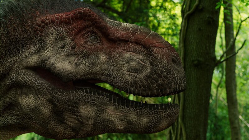 Tyrannosaurus war der bissstärkste Raubsaurier. – Bild: Lola Production /​ BBC /​ ZDF