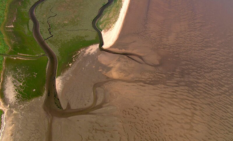 Die Nordsee von oben – Bild: SWR/​Peter Bardehle und Klaus Stuhl