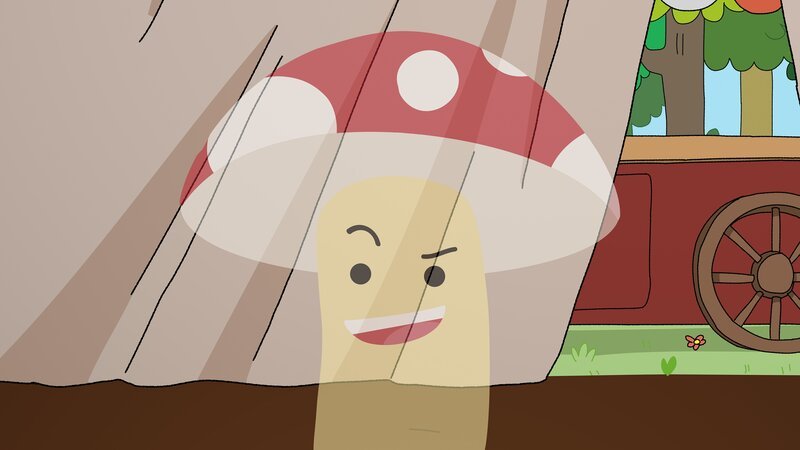 Tupfen wird von allen ignoriert. Erst später kapiert er, dass es daran liegt, dass er unsichtbar ist. Er war in Zausebarts verzaubertes Mehl gefallen. – Bild: ZDF/​Tiger Aspect Kids & Family Limited, Movimenti Production, Zodiak Kids & Family France and Monello Productions