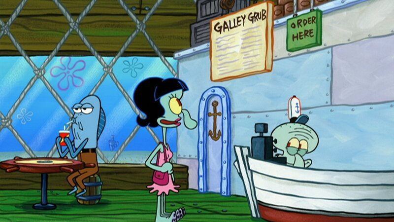 Squilvia (m.), Squidward (r.) – Bild: ViacomCBS