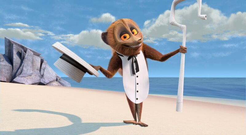 Ted ist in seiner größten Rolle! Er hat ein Kostüm für King Julien entwickelt, damit dieser an der Gladiatorenschule teilnehmen kann. – Bild: ORF/​Universal