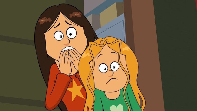 Wendy und Marine suchen besorgt nach der entflohenen Riesenschlange. – Bild: NDR/​Bamboo Production/​Samka Productions