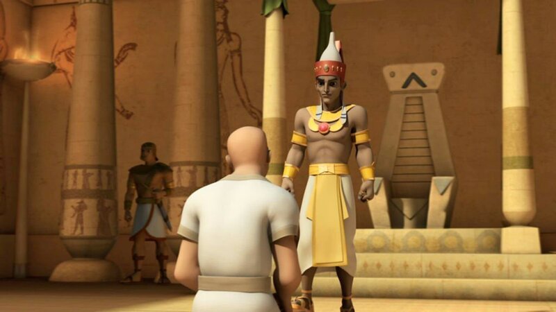 EPG-Bild; Josef (l.) bei Pharao – Bild: Bibel TV