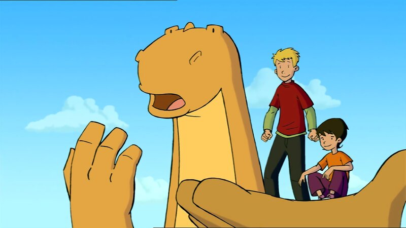 „Tom“, „Tom in London.“ Der Zirkus macht in London Station. Tom, Wanda und Tip wünschen sich nichts sehnlicher, als die Queen zu besuchen. Leider sind ihnen Mr. Carter und seine Handlanger auf den Fersen. Sie wollen Tom mit einer lebensechten Nachbildung eines Dinosauriers aus dem Naturkundemuseum in eine Falle locken. – Bild: ORF