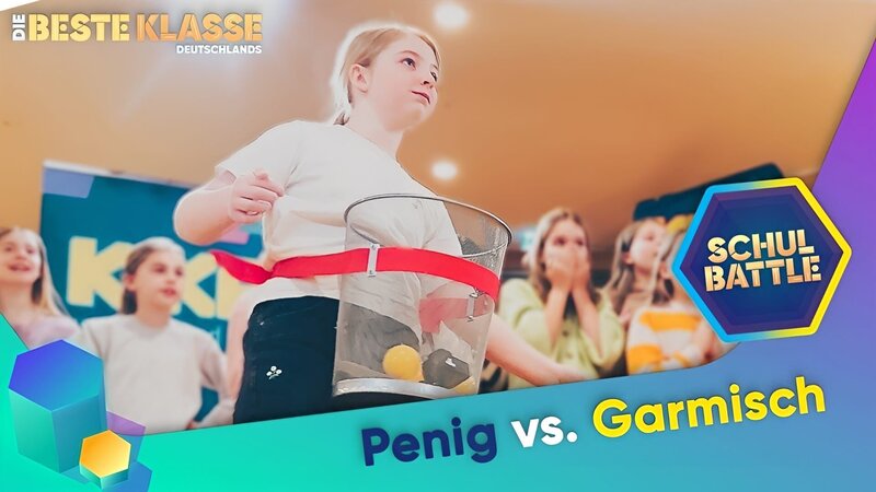 Schulbattle mit der Klasse 6b vom Freien Gymnasium Penig und der Klasse 6a von der St. Irmengard Realschule aus Garmisch Partenkirchen – Bild: KiKA/​Bavaria Entertainment /​ KiKA