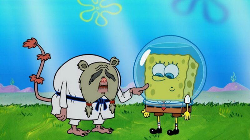 L-R: Fuzzy Acorns, SpongeBob – Bild: ViacomCBS