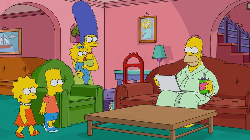 (v.l.n.r.) Lisa; Bart; Maggie; Marge; Homer – Bild: 20th Television