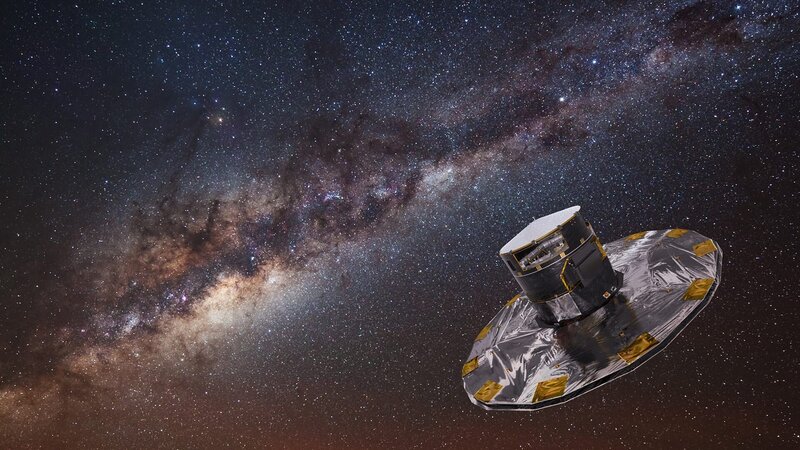 Durch die Mission der Gaia-Sonde konnte die ESA hochpräzise Messungen von fast 1,7 Milliarden Sternen durchführen sowie bisher nicht sichtbare Details unserer Galaxie entdecken. – Bild: ESA