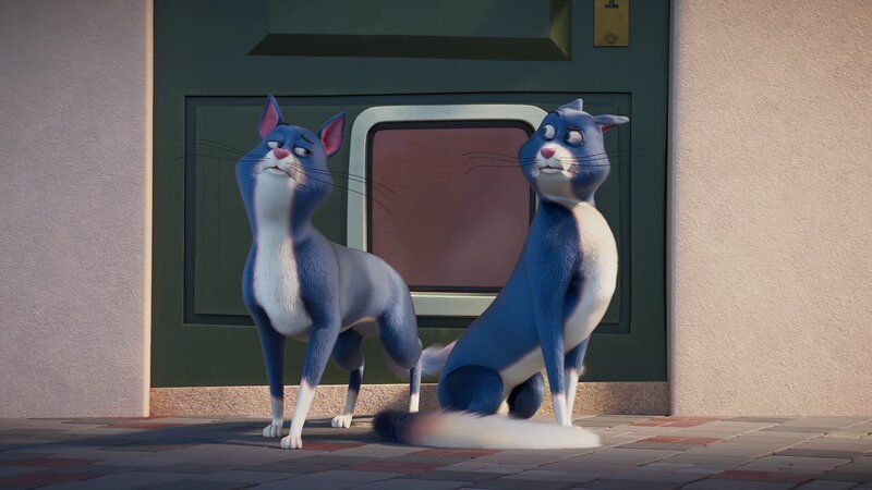 Kater Prinz hat einen Doppelgänger, der sich bei ihm eingeschlichen hat. Die Coop Troop soll herausfinden, welcher von beiden Katern der echte Prinz ist. – Bild: KiKA/​KiKA/​Sixteen South/​Mikros Animation IP/​Tencent