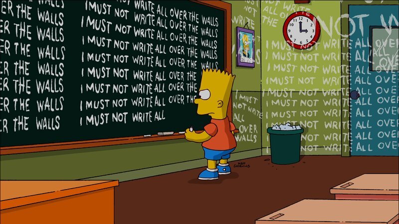 Bart hat ganz offensichtlich wieder mal etwas angestellt … – Bild: und TM Twentieth Century Fox Film Corporation – Alle Rechte vorbehalten Lizenzbild frei