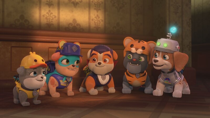 v.li.: Motor, Mix, Rubble, Charger, Wheeler – Bild: Paramount v.li.: Motor, Mix, Rubble, Charger, Wheeler – Bild: Paramount