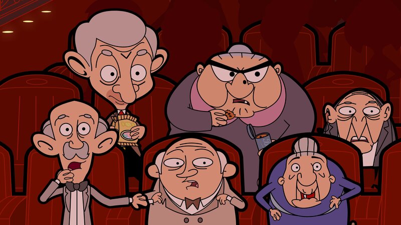 Mr. Bean (hinter, l.), Mrs. Wicket (hinter, m.) – Bild: BOME
