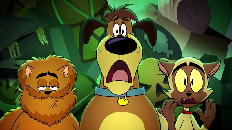 v.li.: Patches the Weredude, Harold, Chester – Bild: BUNNICULA and WBEI /​ Warner Bros. Animation
