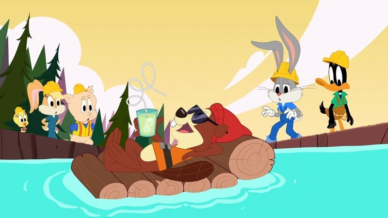 hinter, v.li.: Tweety, Lola Bunny, Porky Pig, Bugs Bunny, Daffy Duck – Bild: Warner Bros. Entertainment Inc.