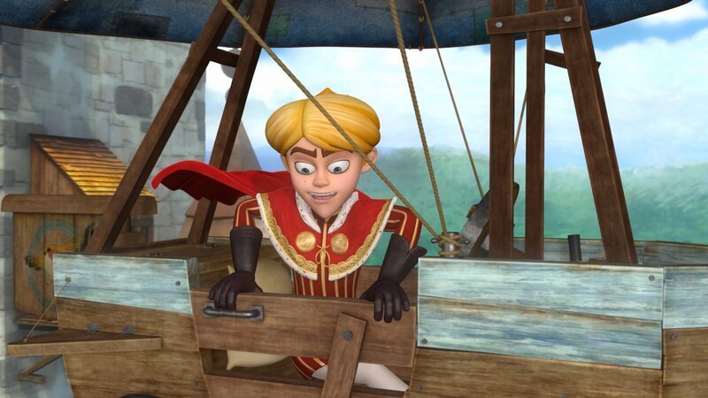 Prinz John hat die Flugmaschine in Besitz genommen. – Bild: ZDF und Method Animation, DQ Entertainment, Fabrique dŽimages, ZDF, ZDF Enterprises, De Agostini
