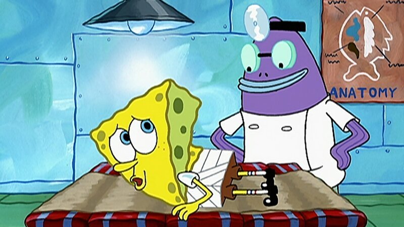 L-R: SpongeBob, Dr. Gill – Bild: ViacomCBS