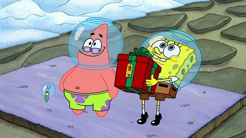 L-R: Plankton, Patrick, SpongeBob – Bild: Paramount