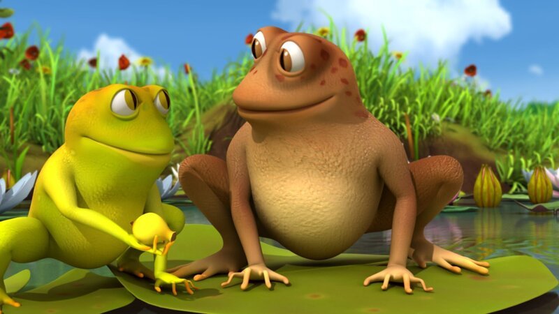 Ob hungrige Frösche in der Not auch Beeren essen? – Bild: ZDF/​Studio 100 Animation