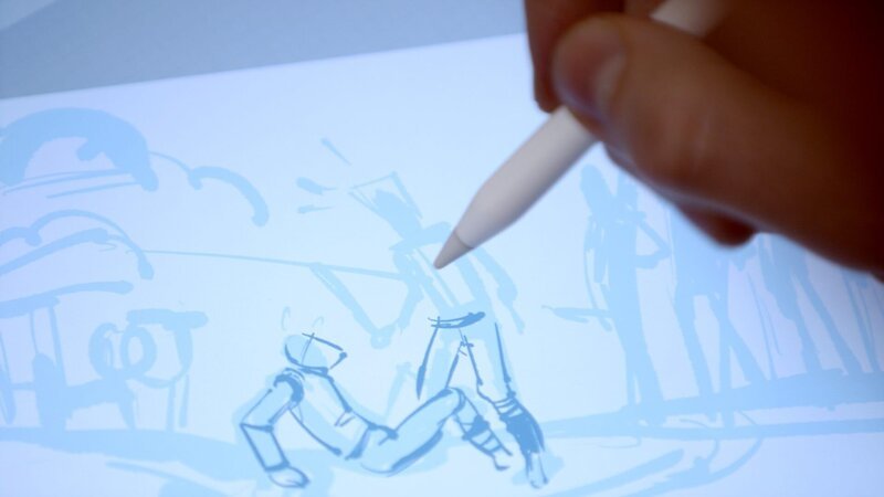Illustrator bei der Arbeit. – Bild: Christian Haake /​ ORF /​ RAUMFILM