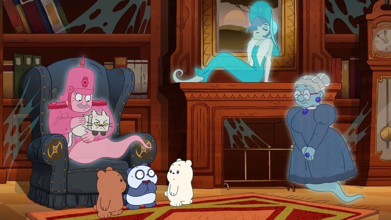 v.li.: Colonel Pink, Mr. Meow Meow, Baby Grizz, Baby Panda, Baby Ice Bear, Miss Teal, Mrs. Gray – Bild: Warner Brothers