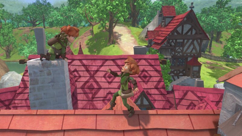 Verfolgungsjagd über den Dächern Nottinghams. Doch wer ist jetzt der echte Robin Hood? – Bild: ZDF