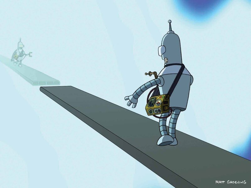 Was steckt hinter der Anomalie? Bender versucht, es herauszufinden … – Bild: Paramount